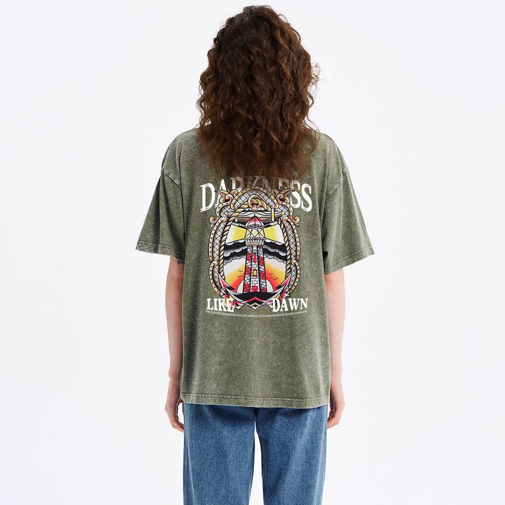 Darkness Like Dawn Christian Washed T-Shirt