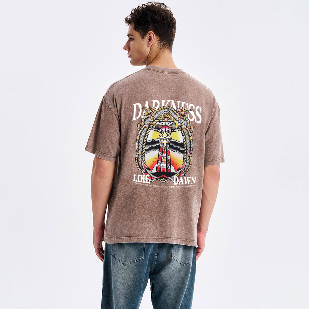 Darkness Like Dawn Christian Washed T-Shirt