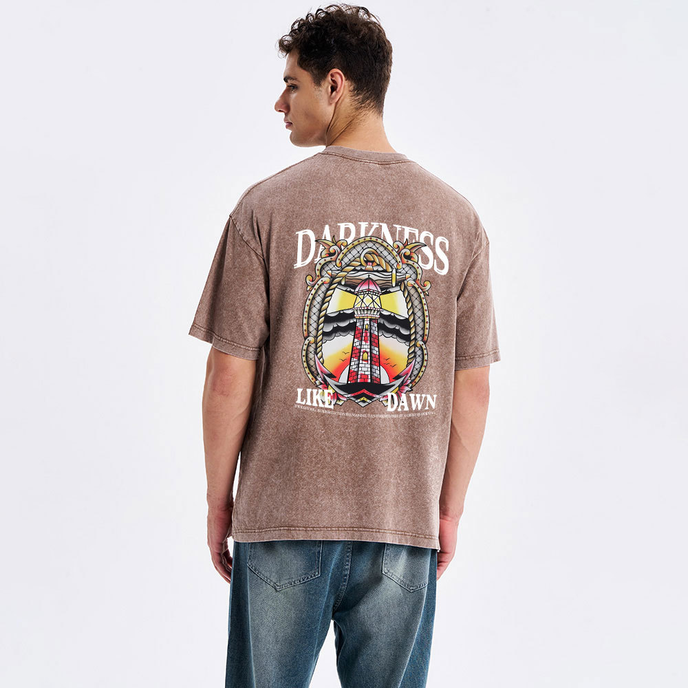 Darkness Like Dawn Christian Washed T-Shirt