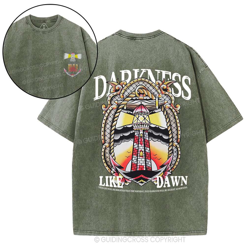 Darkness Like Dawn Christian Washed T-Shirt