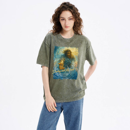 Darling Hold My Hand Christian Washed T-Shirt