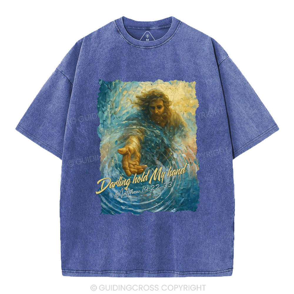 Darling Hold My Hand Christian Washed T-Shirt