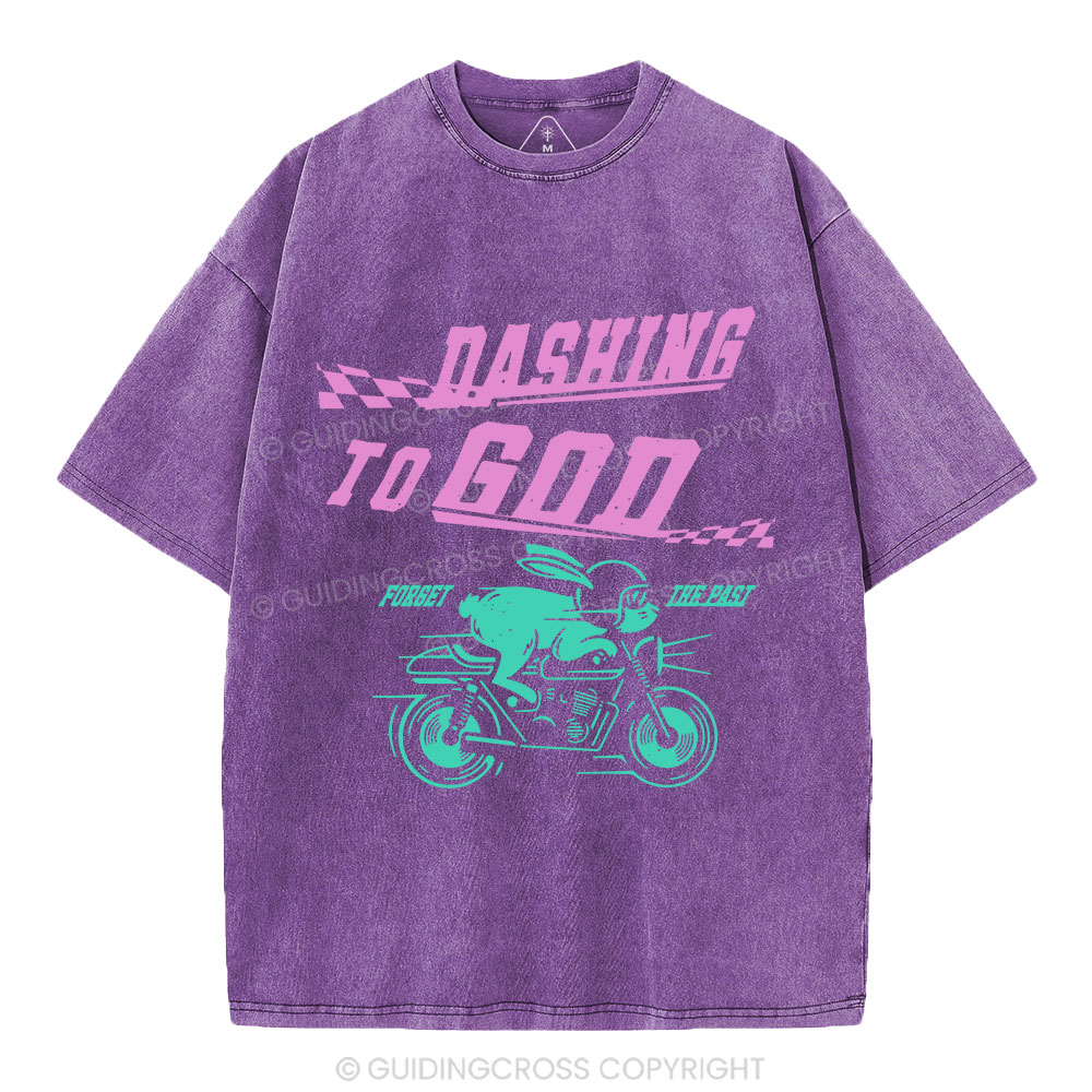 Dashing To God Christian Washed T-Shirt