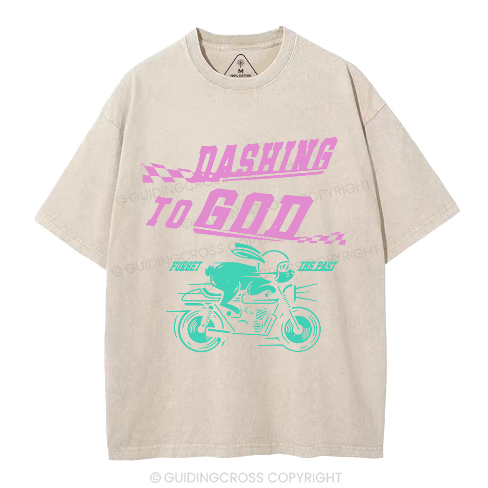 Dashing To God Christian Washed T-Shirt