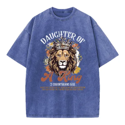 Daughter Of A King Christian Washed T-Shirt