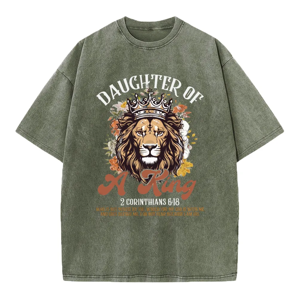 Daughter Of A King Christian Washed T-Shirt