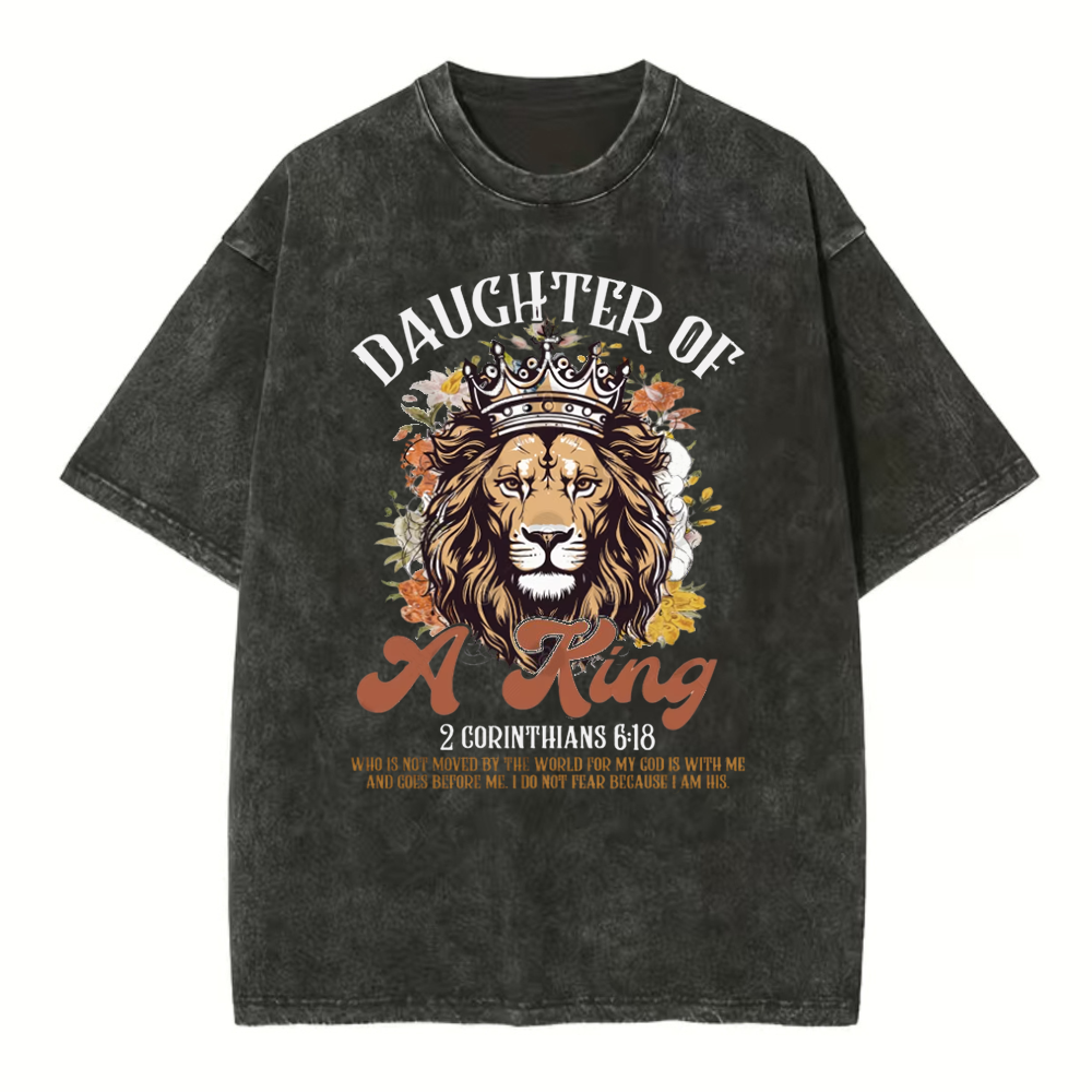 Daughter Of A King Christian Washed T-Shirt