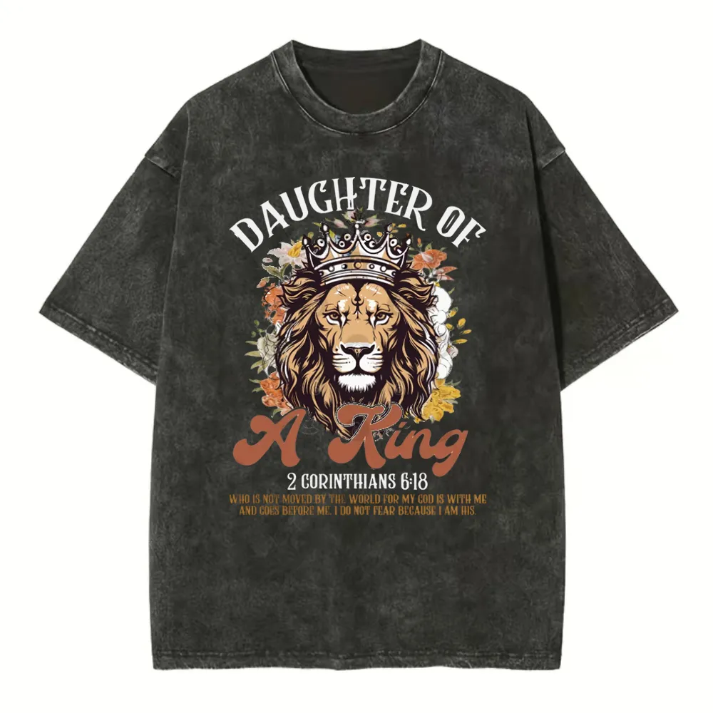Daughter Of A King Christian Washed T-Shirt
