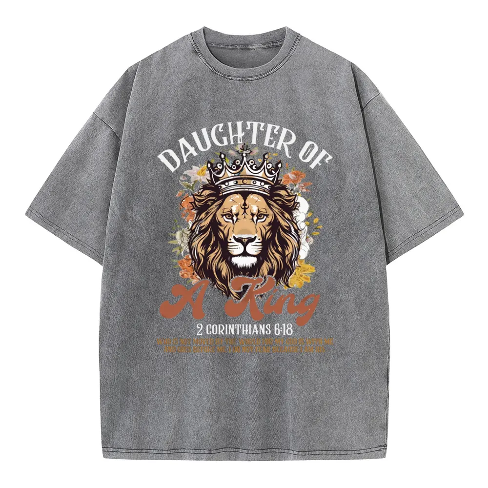 Daughter Of A King Christian Washed T-Shirt