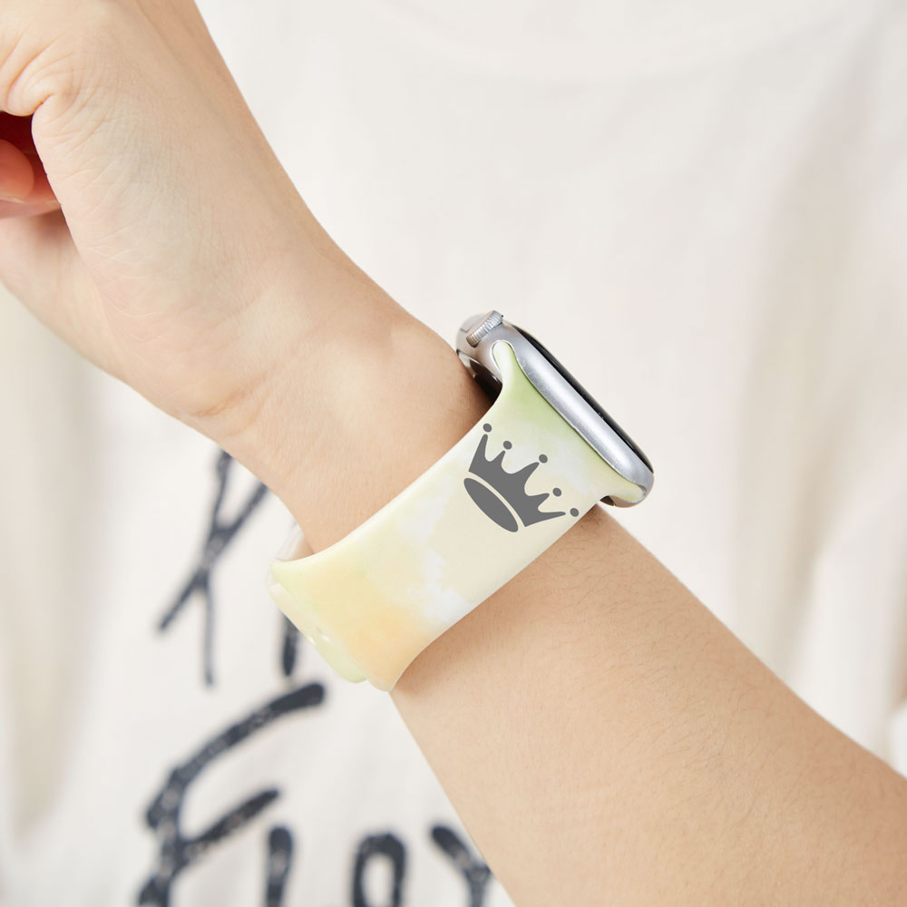 Daughter Of One True King Engraved Christian Tie Dye Watch Band