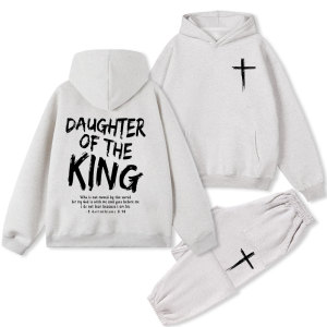 Image of Daughter Of The King Christian Fleece Hoodie Set