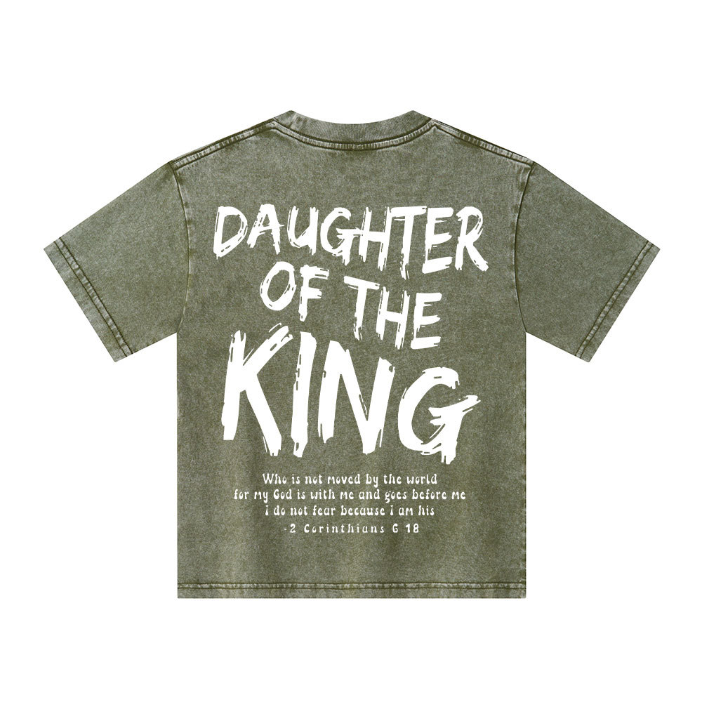 Daughter Of The King Christian Kid Washed T-Shirt