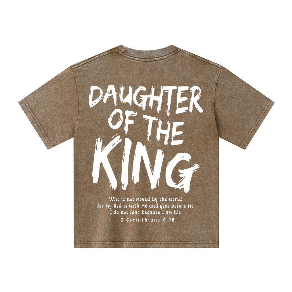 Daughter Of The King Christian Kid Washed T-Shirt