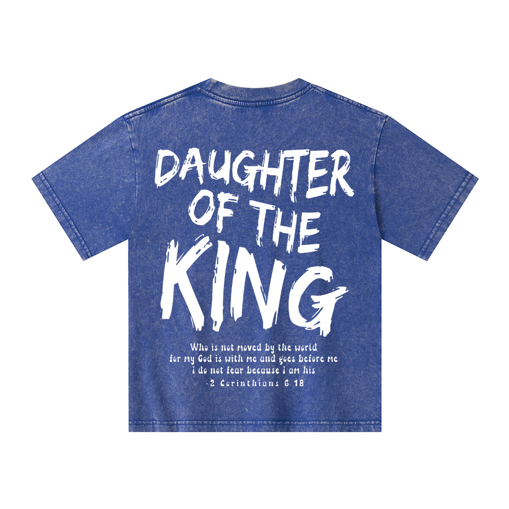 Daughter Of The King Christian Kid Washed T-Shirt