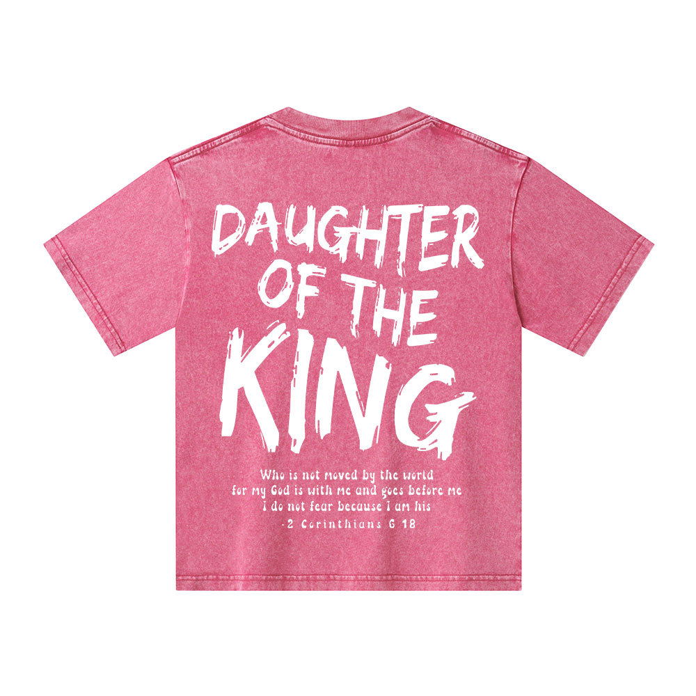 Daughter Of The King Christian Kid Washed T-Shirt