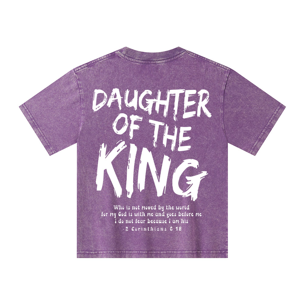 Daughter Of The King Christian Kid Washed T-Shirt
