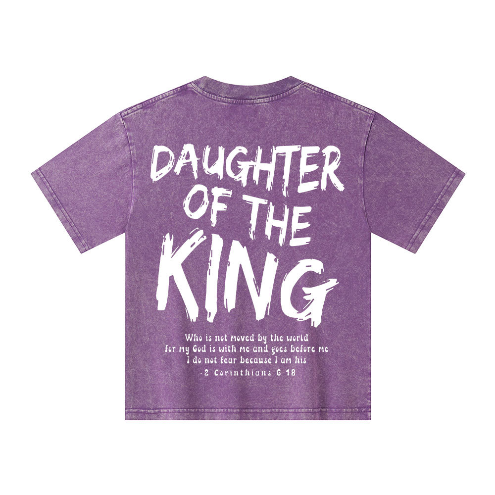 Daughter Of The King Christian Kid Washed T-Shirt