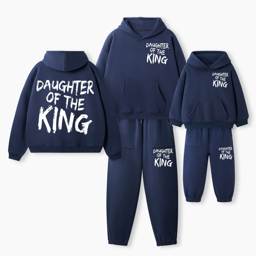 Daughter Of The King Christian Premium Matching Fleece Hoodie Set