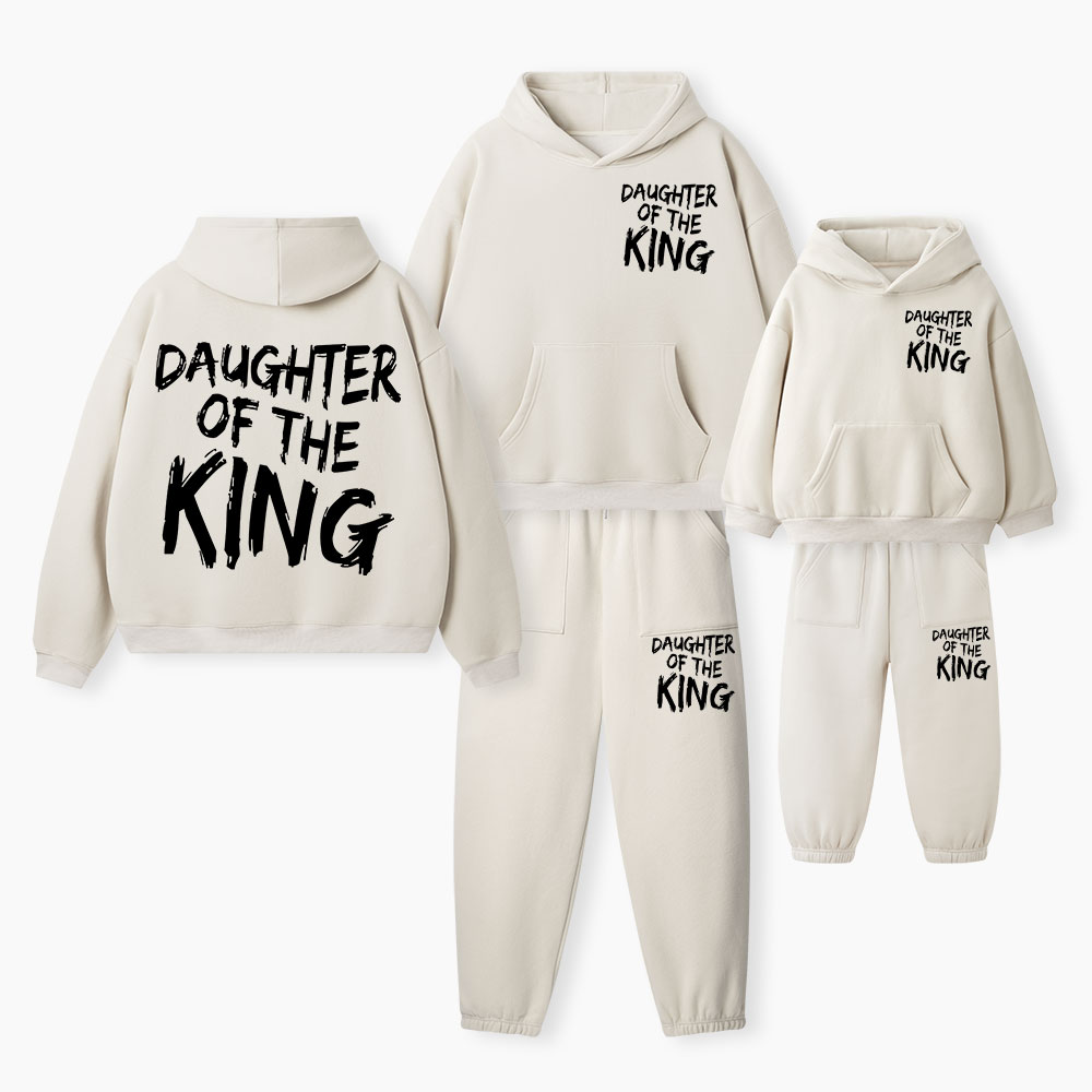 Daughter Of The King Christian Premium Matching Fleece Hoodie Set