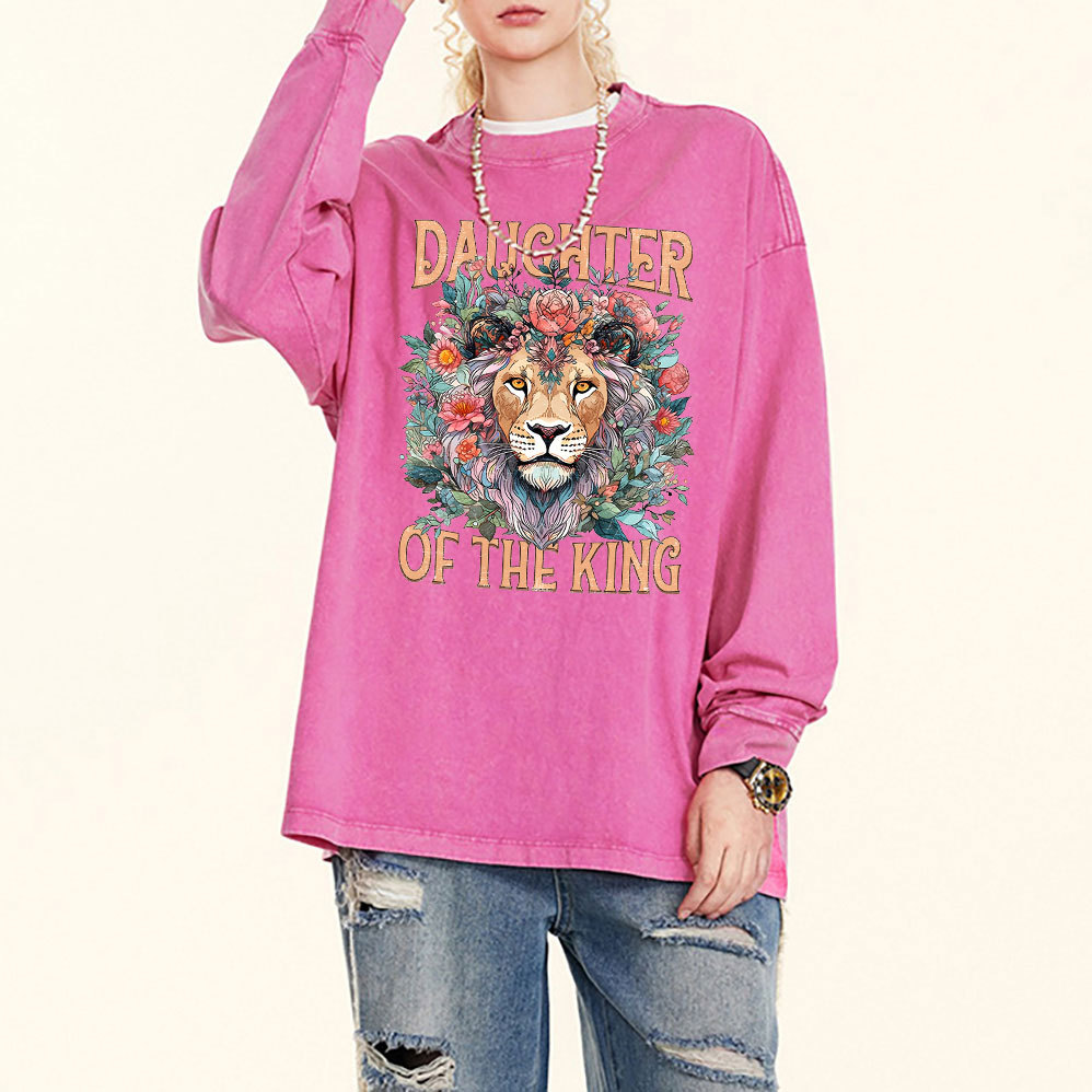 Daughter Of The King Christian Washed Long Sleeve T-Shirt