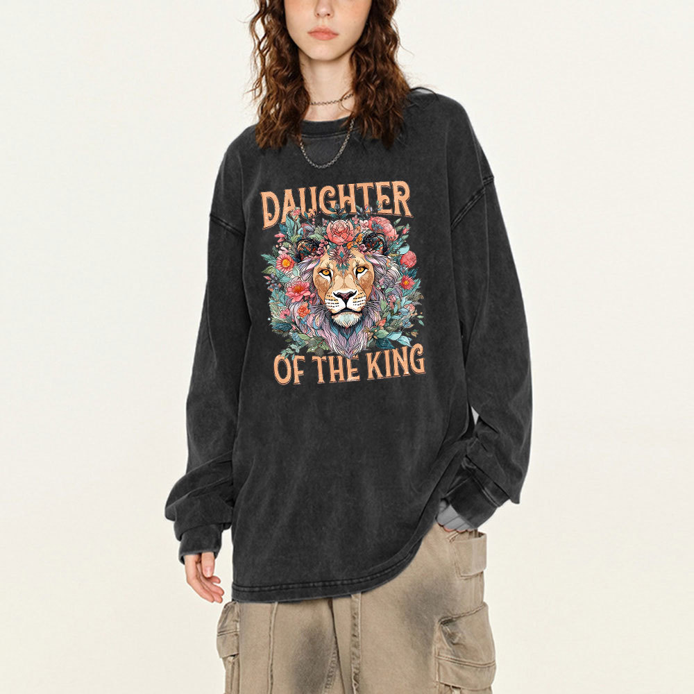 Daughter Of The King Christian Washed Long Sleeve T-Shirt