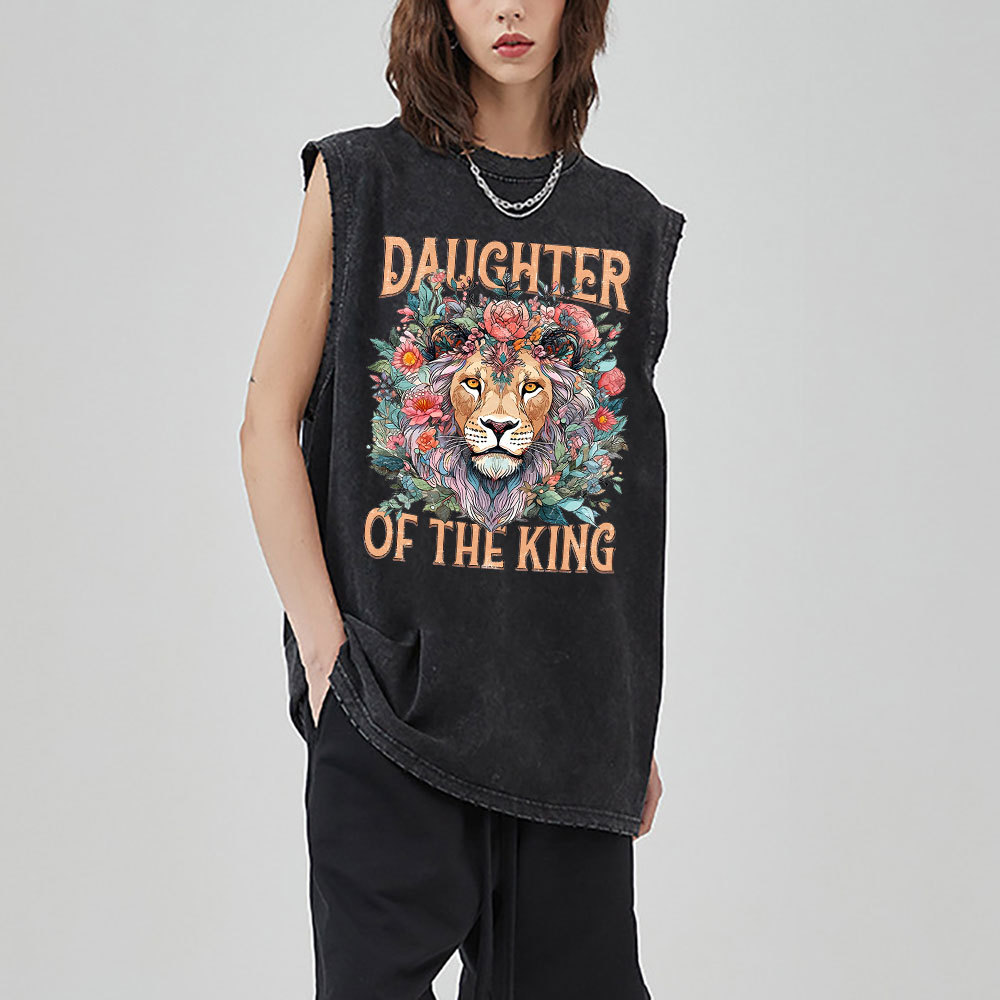 Daughter Of The King Christian Washed Sleeveless Tee