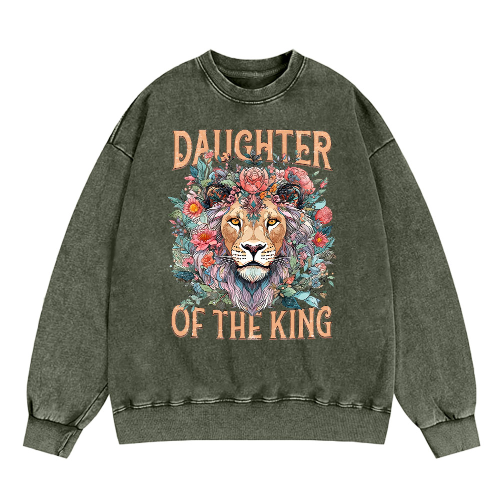 Daughter Of The King Christian Washed Sweatshirt