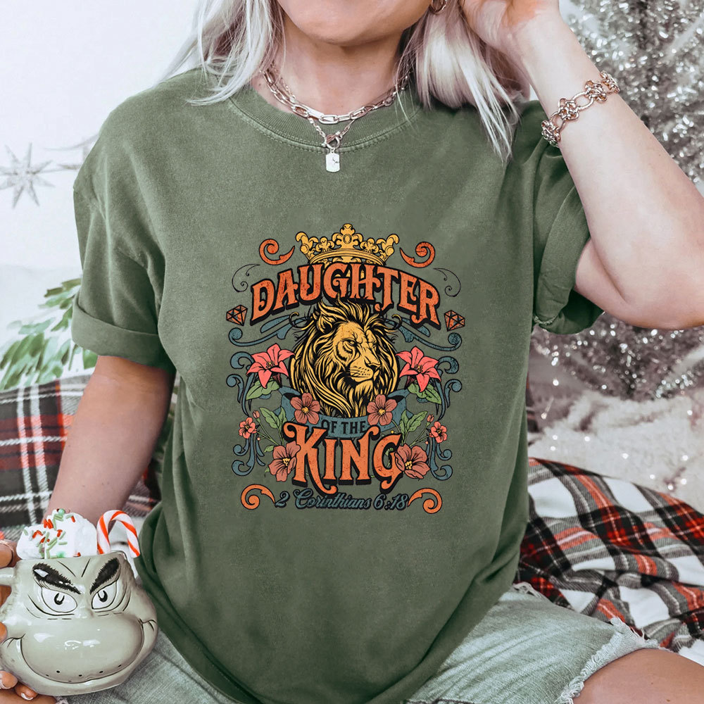 Daughter Of The King Christian Washed T-Shirt