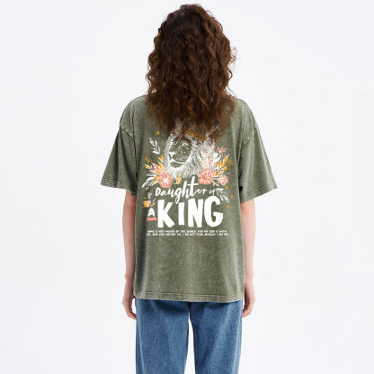 Daughter Of  The King Christian Washed T-Shirt