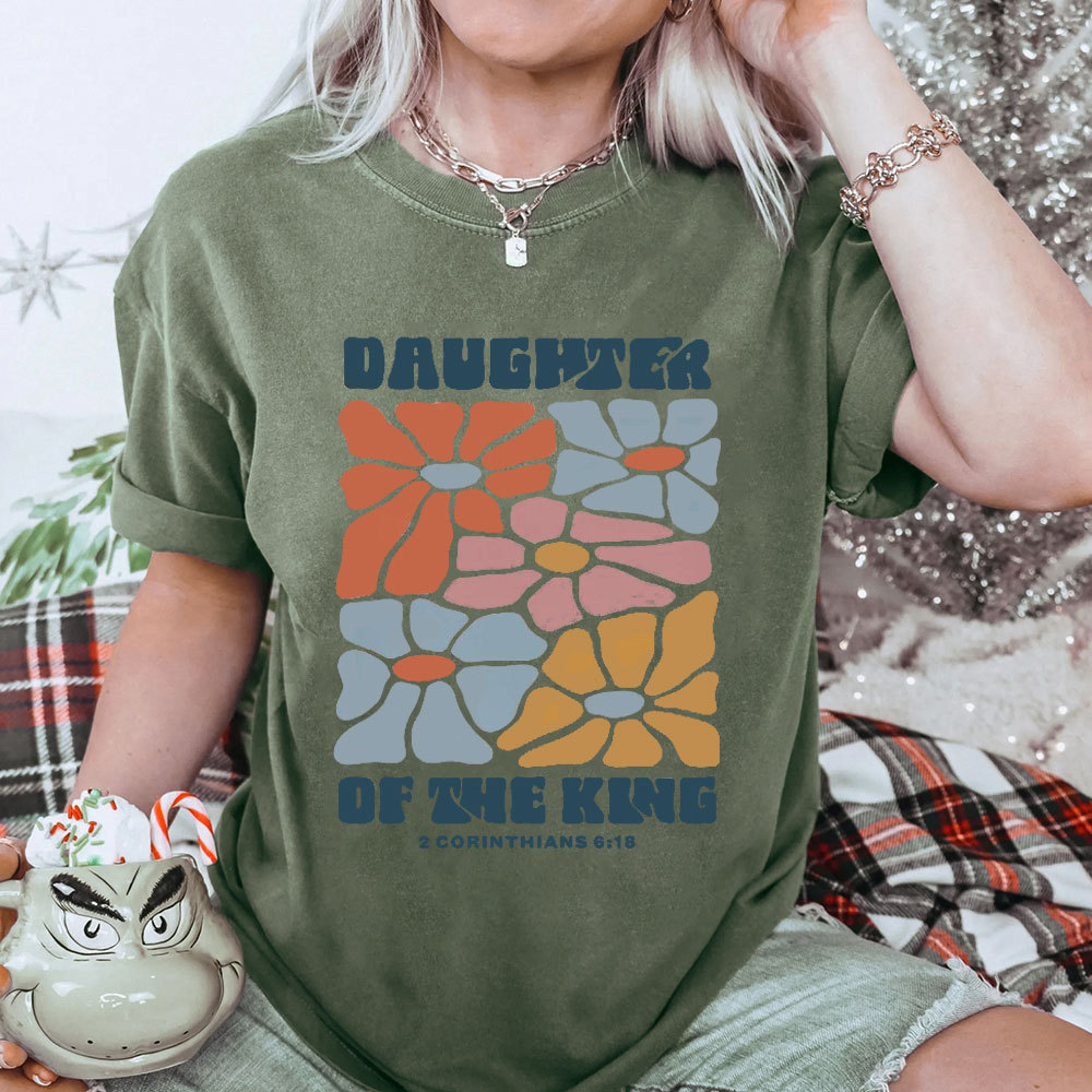 Daughter Of The King Christian Washed T-Shirt