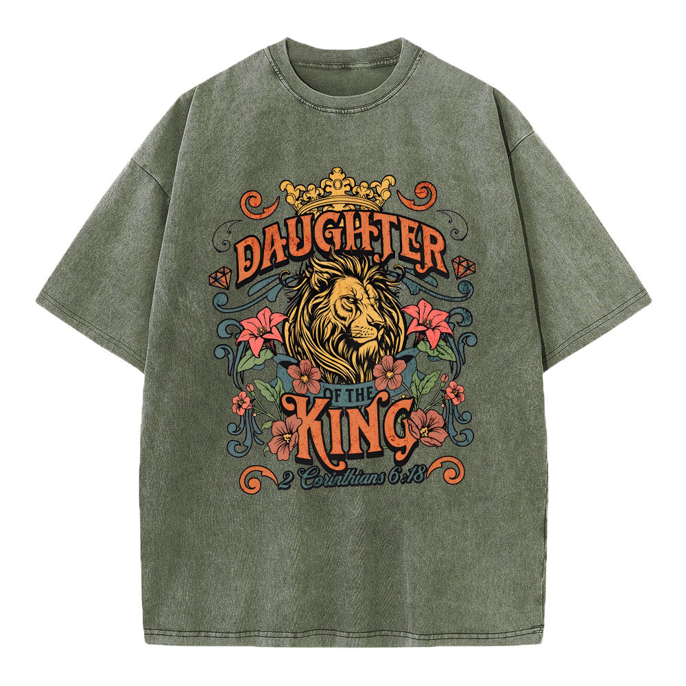 Daughter Of The King Christian Washed T-Shirt