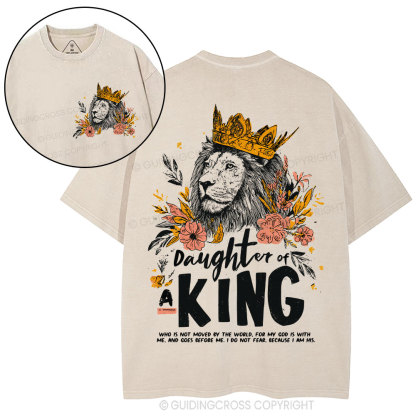Daughter Of  The King Christian Washed T-Shirt