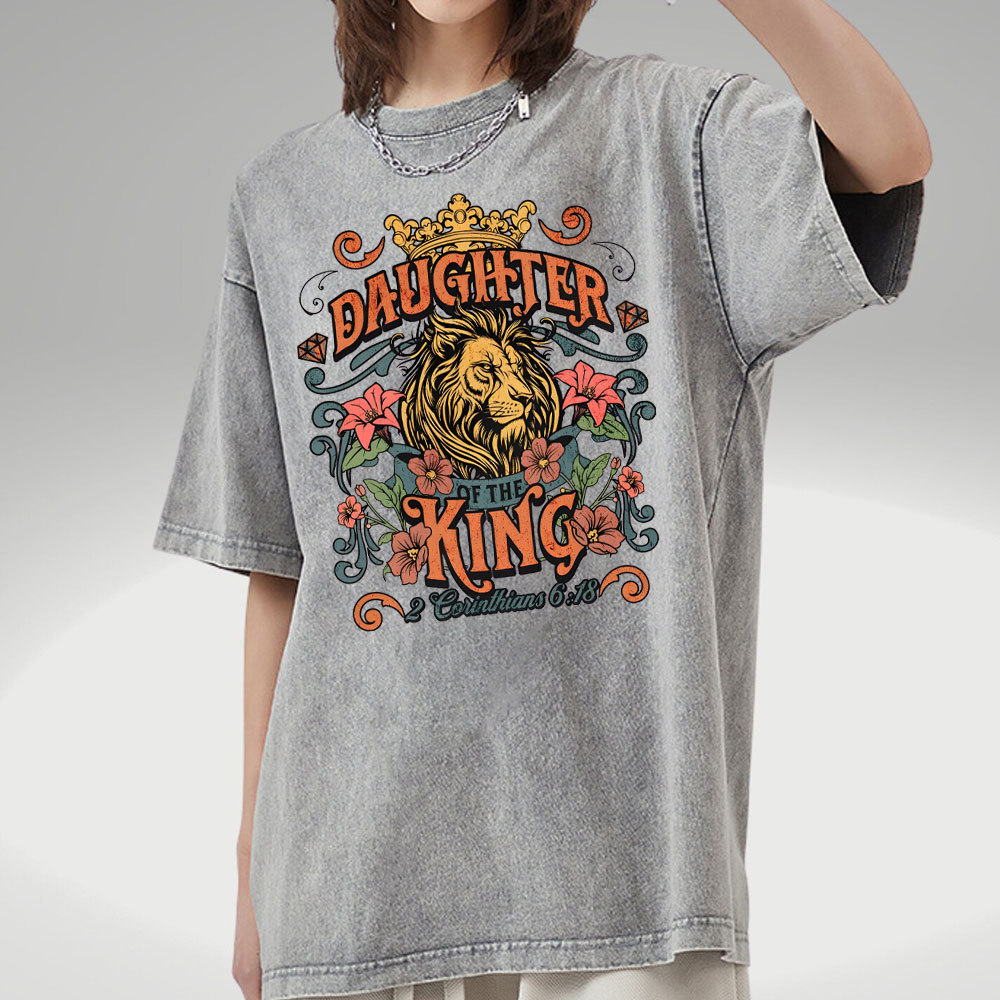 Daughter Of The King Christian Washed T-Shirt