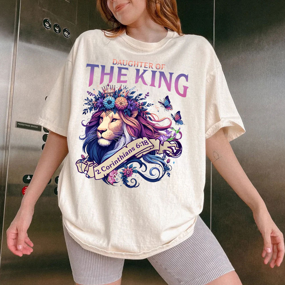 Daughter Of The King Christian Washed T-Shirt