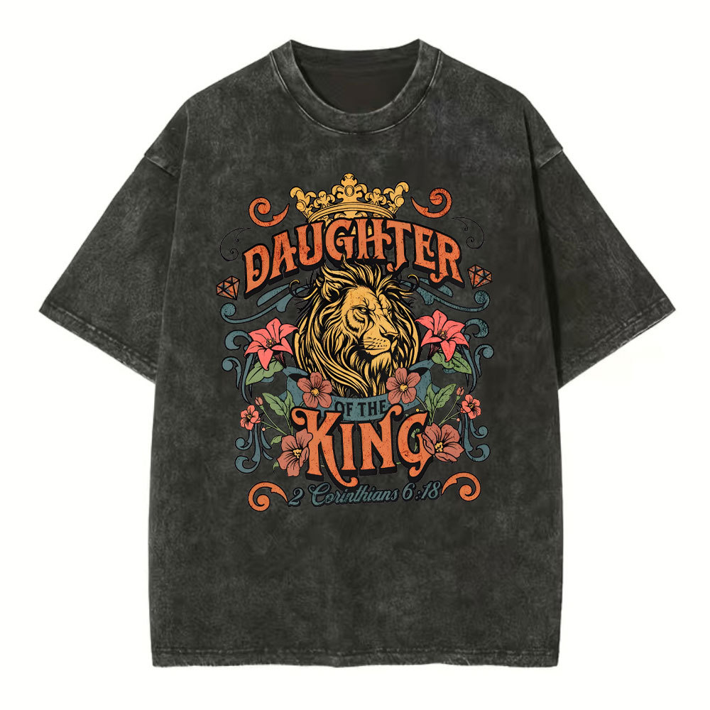 Daughter Of The King Christian Washed T-Shirt
