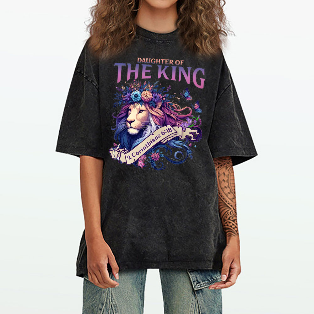 Daughter Of The King Christian Washed T-Shirt