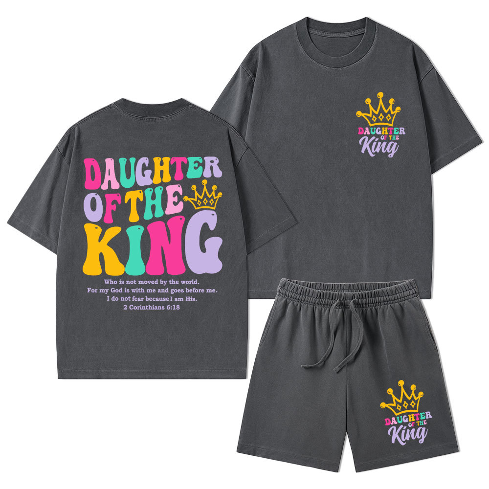 Daughter Of The King Christian Washed T-Shirt & Shorts