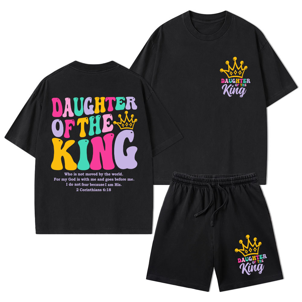 Daughter Of The King Christian Washed T-Shirt & Shorts