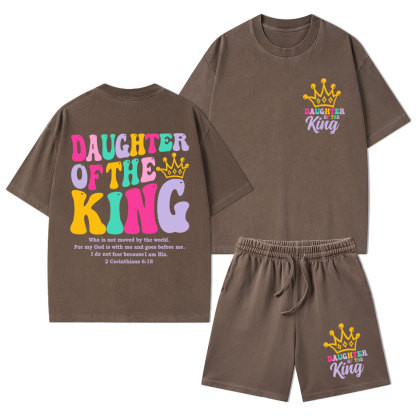 Daughter Of The King Christian Washed T-Shirt & Shorts