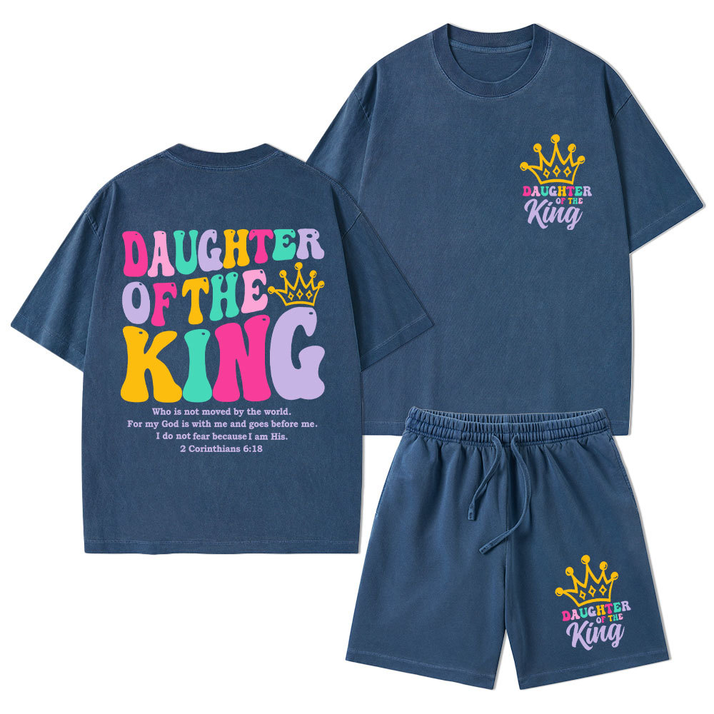 Daughter Of The King Christian Washed T-Shirt & Shorts