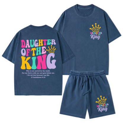 Daughter Of The King Christian Washed T-Shirt & Shorts
