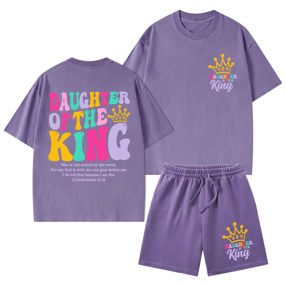 Daughter Of The King Christian Washed T-Shirt & Shorts