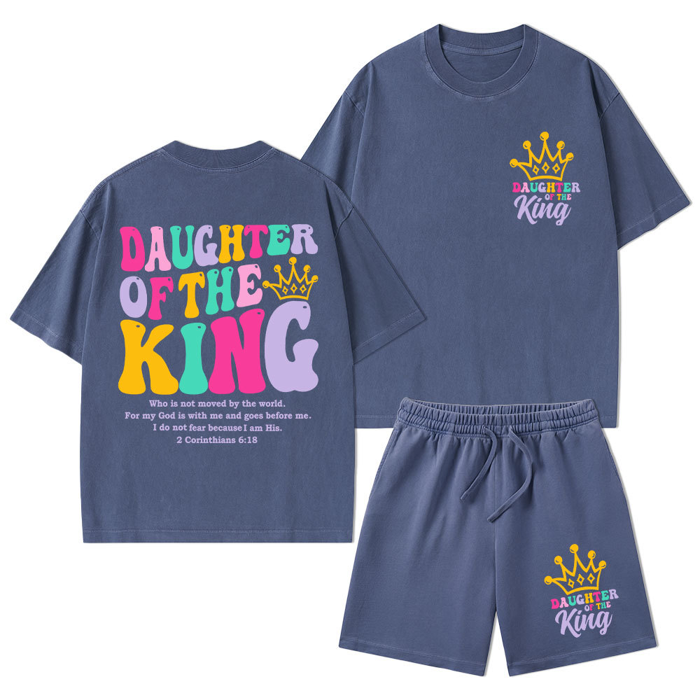 Daughter Of The King Christian Washed T-Shirt & Shorts