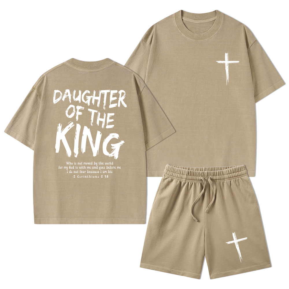 Daughter Of The King Christian Washed T-Shirt & Shorts