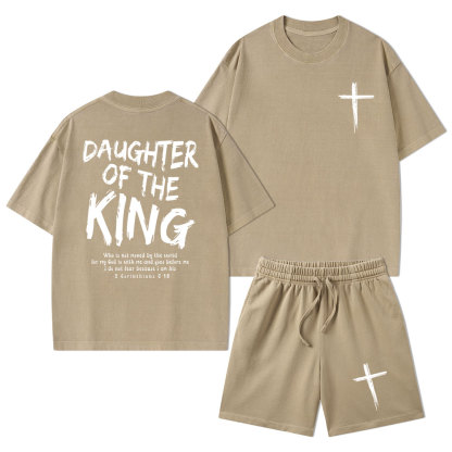Daughter Of The King Christian Washed T-Shirt & Shorts