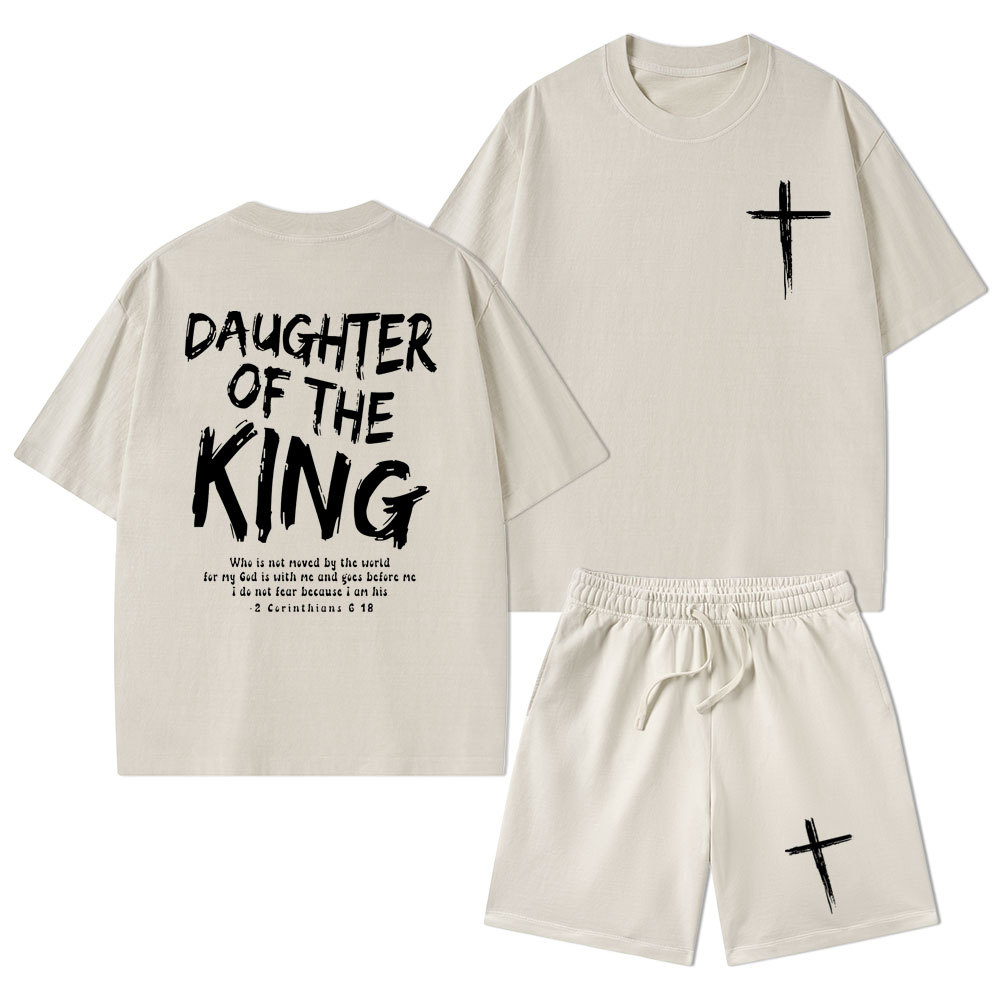 Daughter Of The King Christian Washed T-Shirt & Shorts