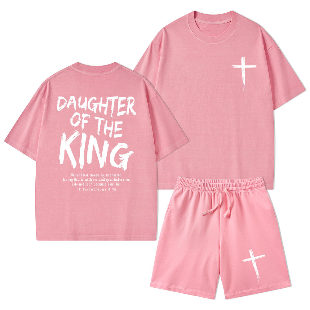 Daughter Of The King Christian Washed T-Shirt & Shorts