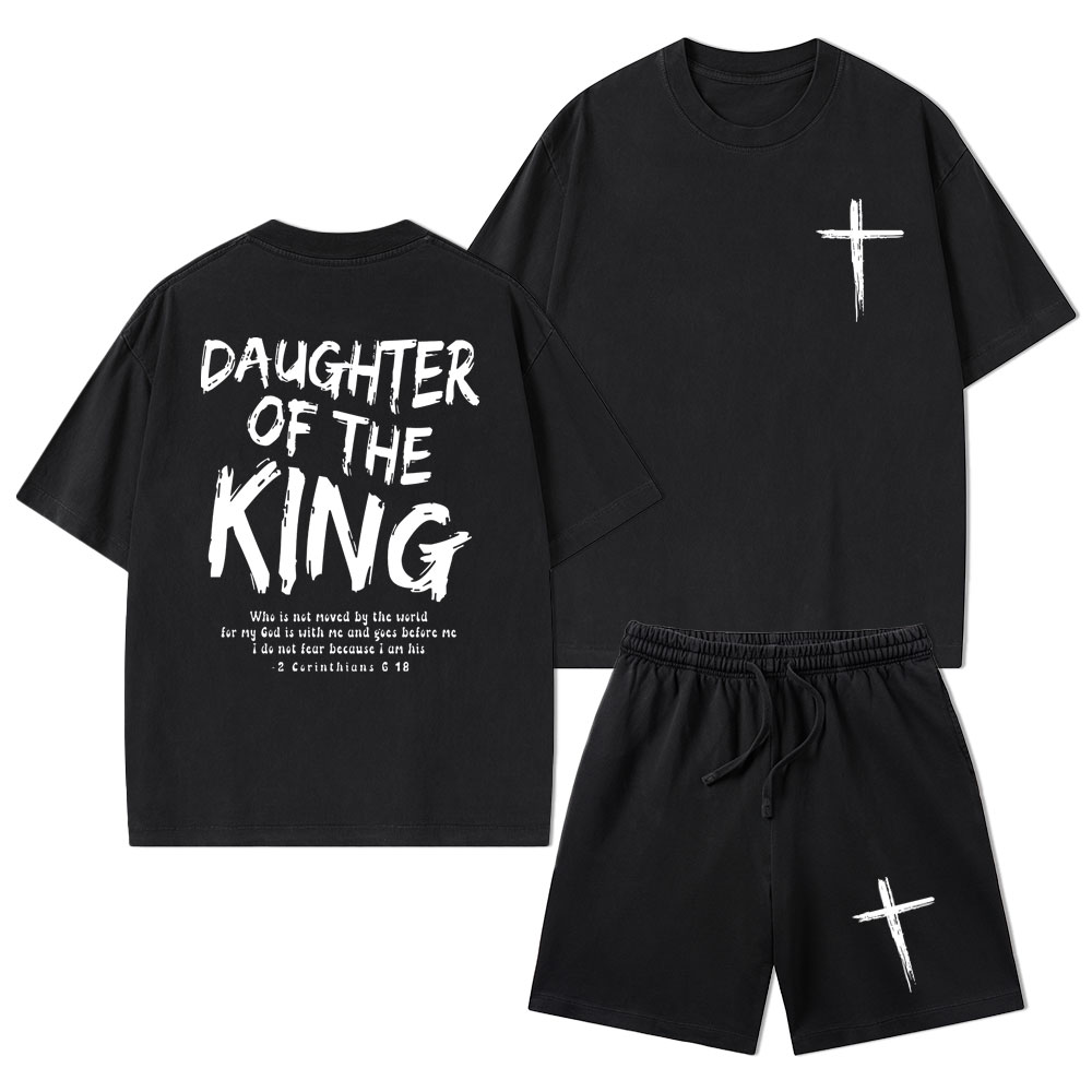 Daughter Of The King Christian Washed T-Shirt & Shorts