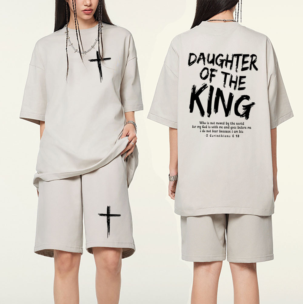 Daughter Of The King Christian Washed T-Shirt & Shorts