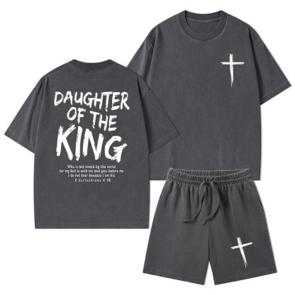 Daughter Of The King Christian Washed T-Shirt & Shorts